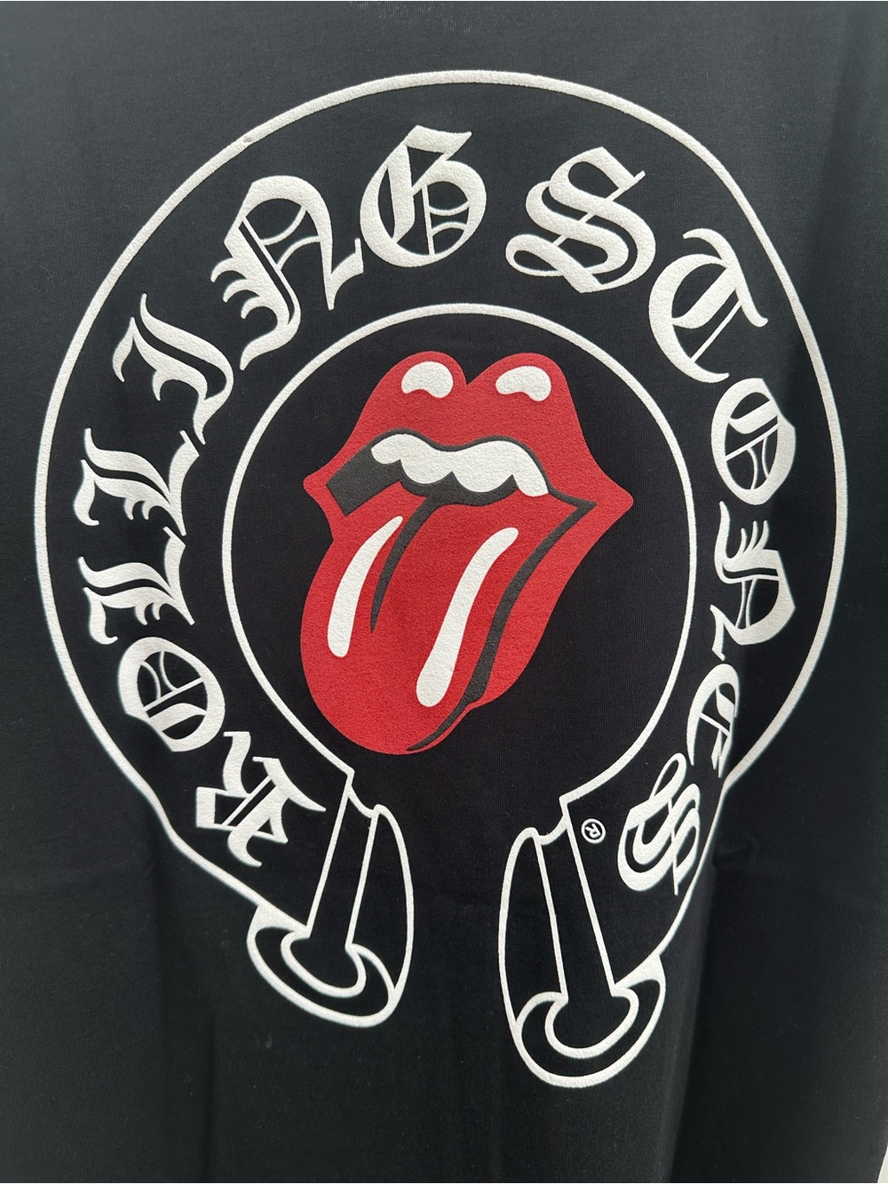 Chrome Hearts Black Short-Sleeve Pocket Tee with Red Tongue Patch - Picture 4 of 5